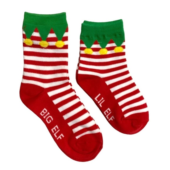 Holiday Family Socks 4 Pack Matching Christmas Set Santa Mrs Clause and 2 Elves - Picture 5 of 15